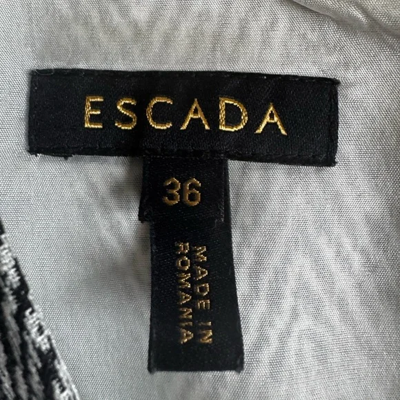 Escada Gray Textured Square-Neck Midi Dress - Picture 2 of 5